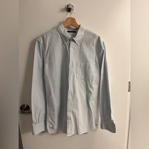 Oversized brandy melville blue and white striped button up